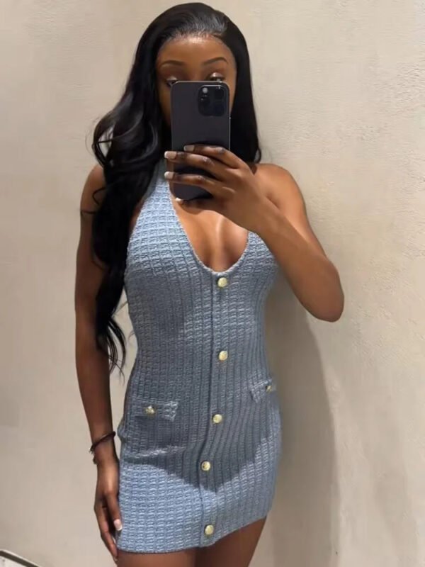 ELLA - abito a pieghe in rete con scollo a barchetta